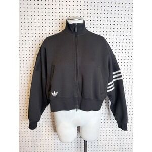 Adidas | Originals Neuclassic Track Top Black Cropped Full Zip Jacket IW5601